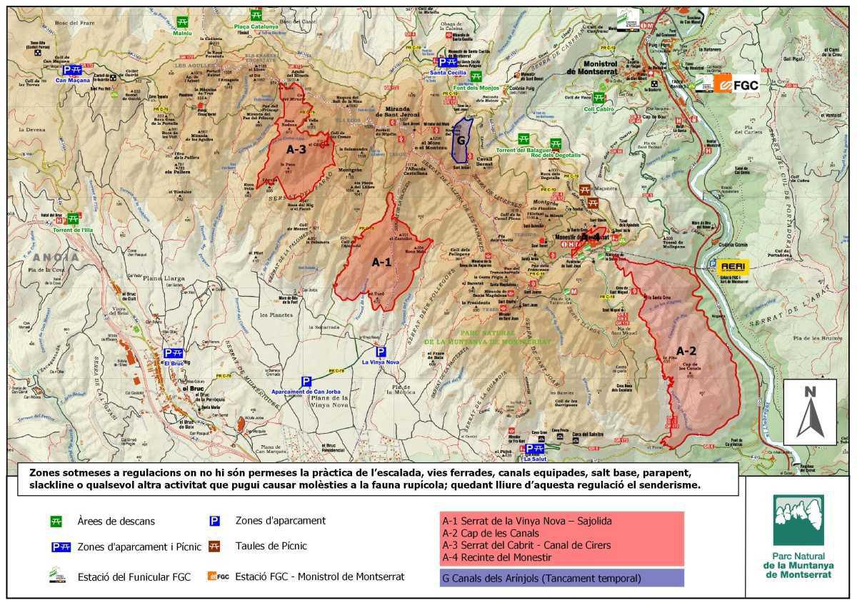 Informació sobre la zona d’escalada de Montserrat Informació sobre la zona d’escalada de Montserrat