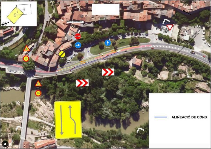 Afectacions a la circulació per obres a la C-55, 10, 11 i 12 de febrer