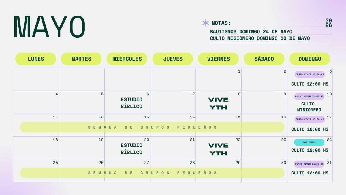 CALENDARIO ANUAL ACTIVIDADES