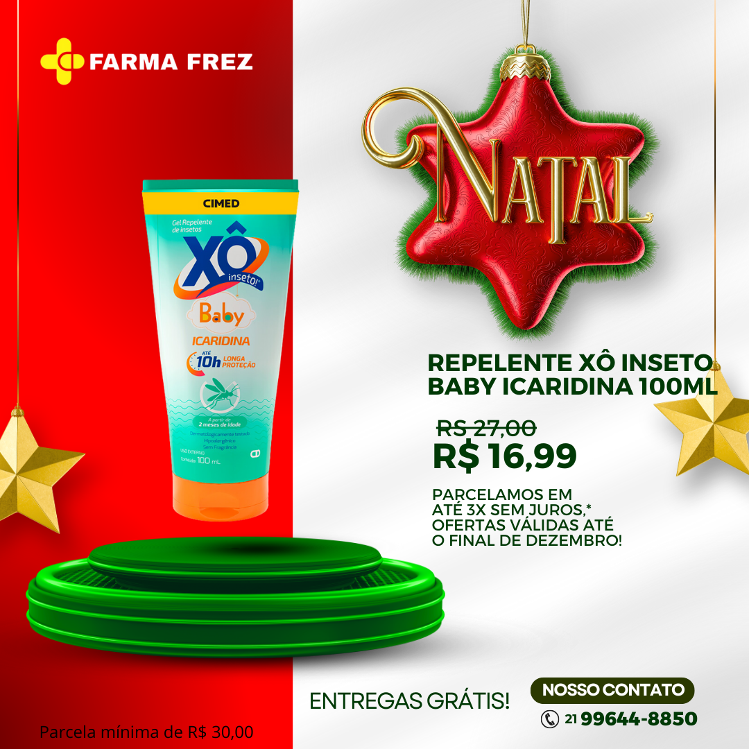 Repelente eficaz contra o Aedes aegypti, transmissor da dengue, zika, chikungunya, malária e febre amarela. Proteção de até 10 horas para crianças a partir de 2 meses.