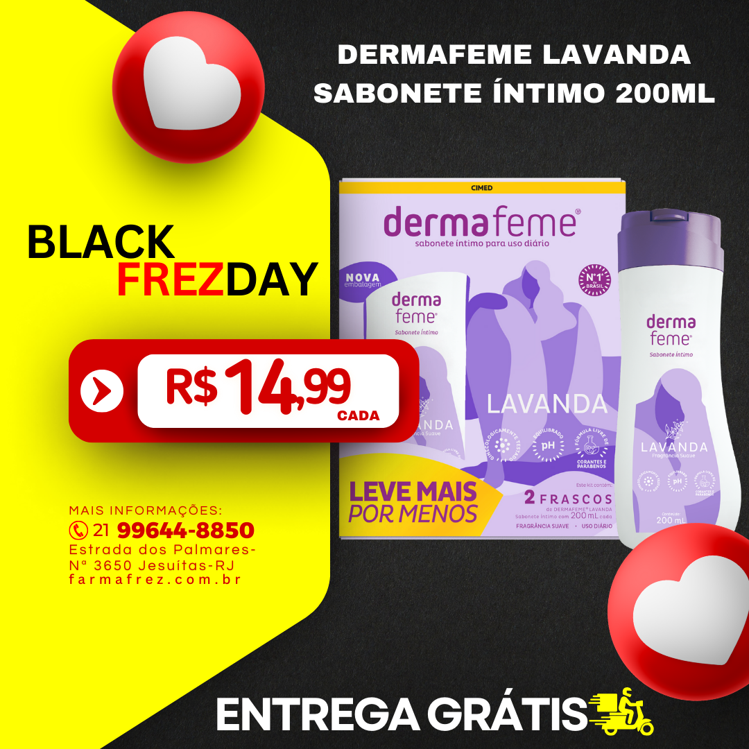 Dermafeme® Lavanda proporciona limpeza e equilíbrio do pH da região íntima, além de proteção, conforto e bem-estar. Possui fragrância suave. Recomendado para uso diário.
