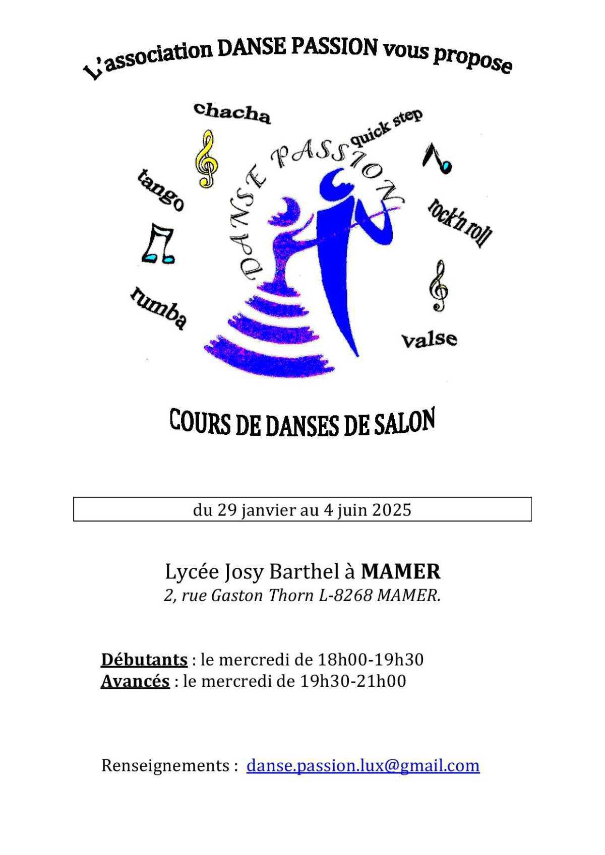 Danzcoursen zu Mamer