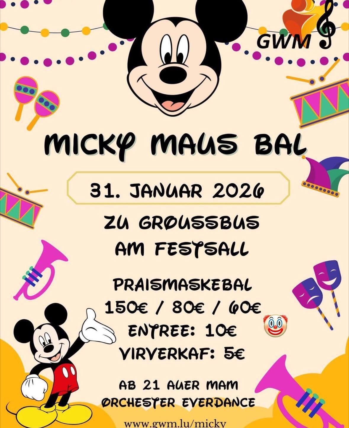 Groussbus Micky-Mouse Bal mat Ever Dance 