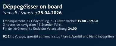 * Marie-Astrid Dëppegéisser on board