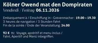 * Marie-Astrid Kölner Owend mat den Dompiraten