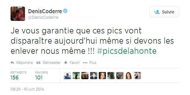 Tweet de Denis Coderre