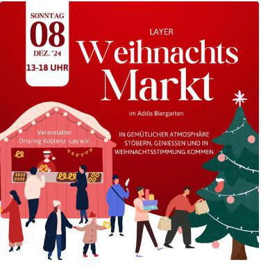 Layer Weihnachtsmarkt am Sonntag, dem 08.12. in Addis Biergarten