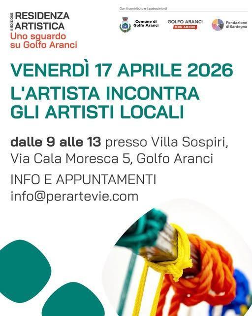 L'Artista incontra gli Artisti Locali (dalle ore 9.00 alle 13.00) L'Artista incontra gli Artisti Locali (dalle ore 9.00 alle 13.00)