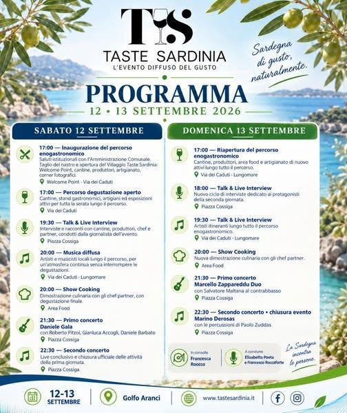 Taste Sardinia (Inizio ore 17.00)