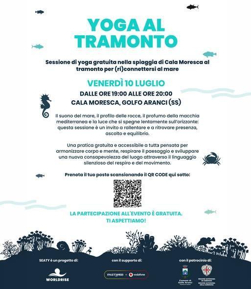 Yoga al Tramonto a Cala Moresca (dalle 19:00 alle 20:00)