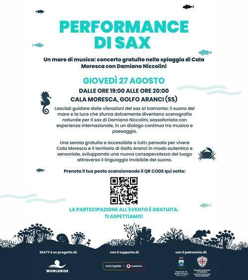 Performance di sax di Damiano Niccolini (dalle ore 19:00 alle 20:00)