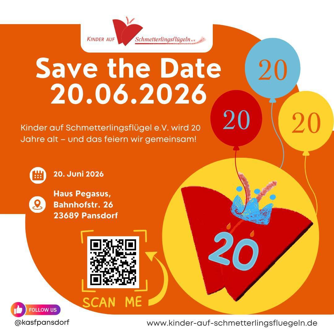 20 Jahre Kinder auf Schmetterlingsflügeln e. V. 