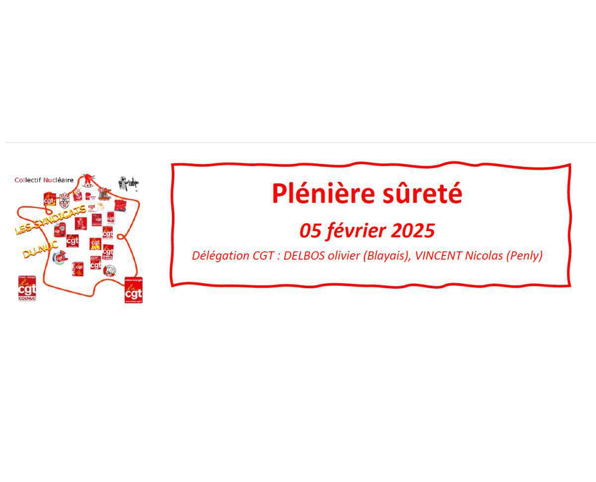 CR CGT plénière DPN sur la Sûreté