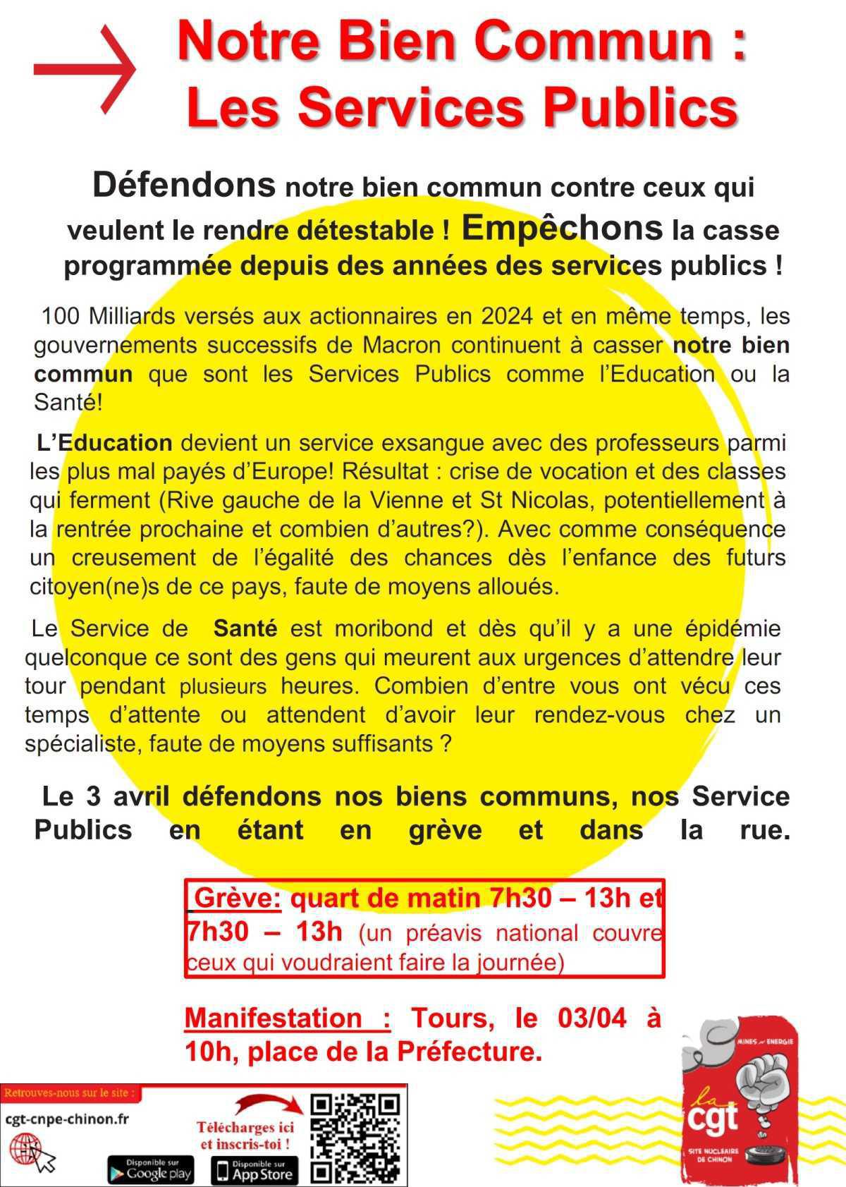 Défendons Notre Bien Commun, le 3 Avril !