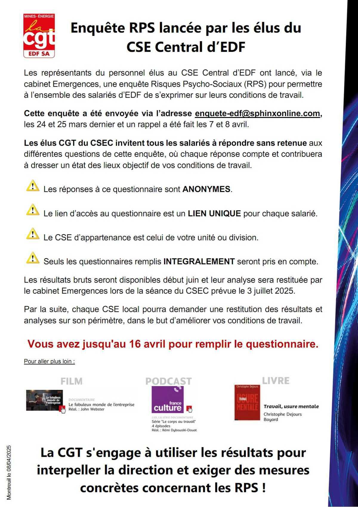 Enquête RPS CSEC