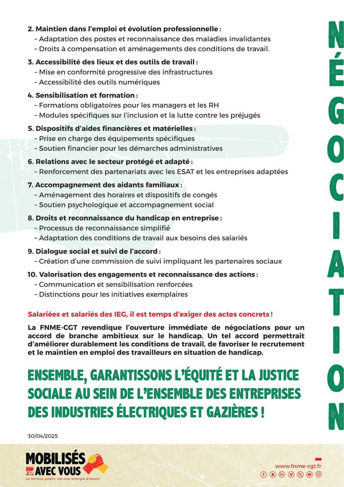 On Veut un nouvel accord Handicap !