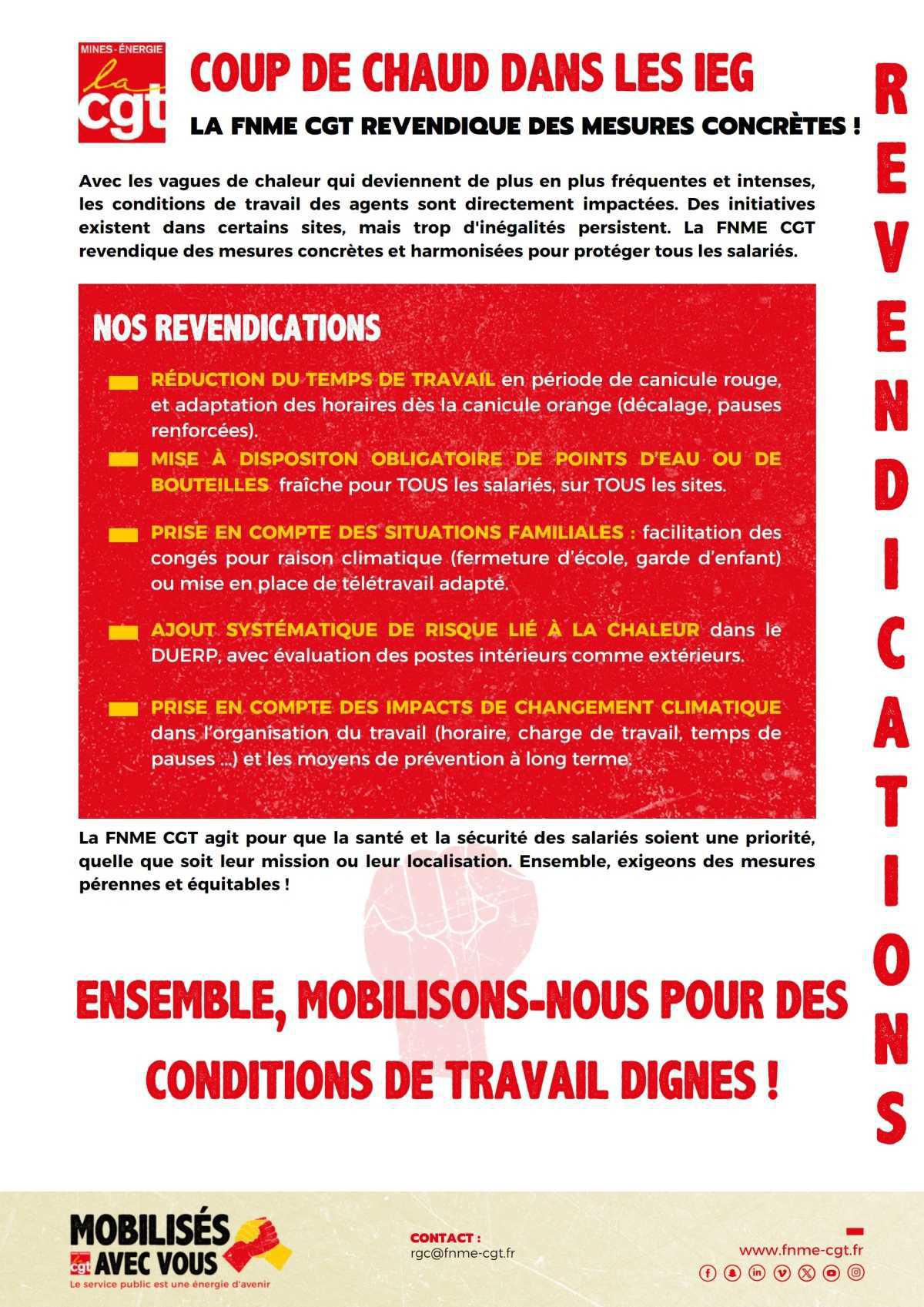 Travail et Canicule.