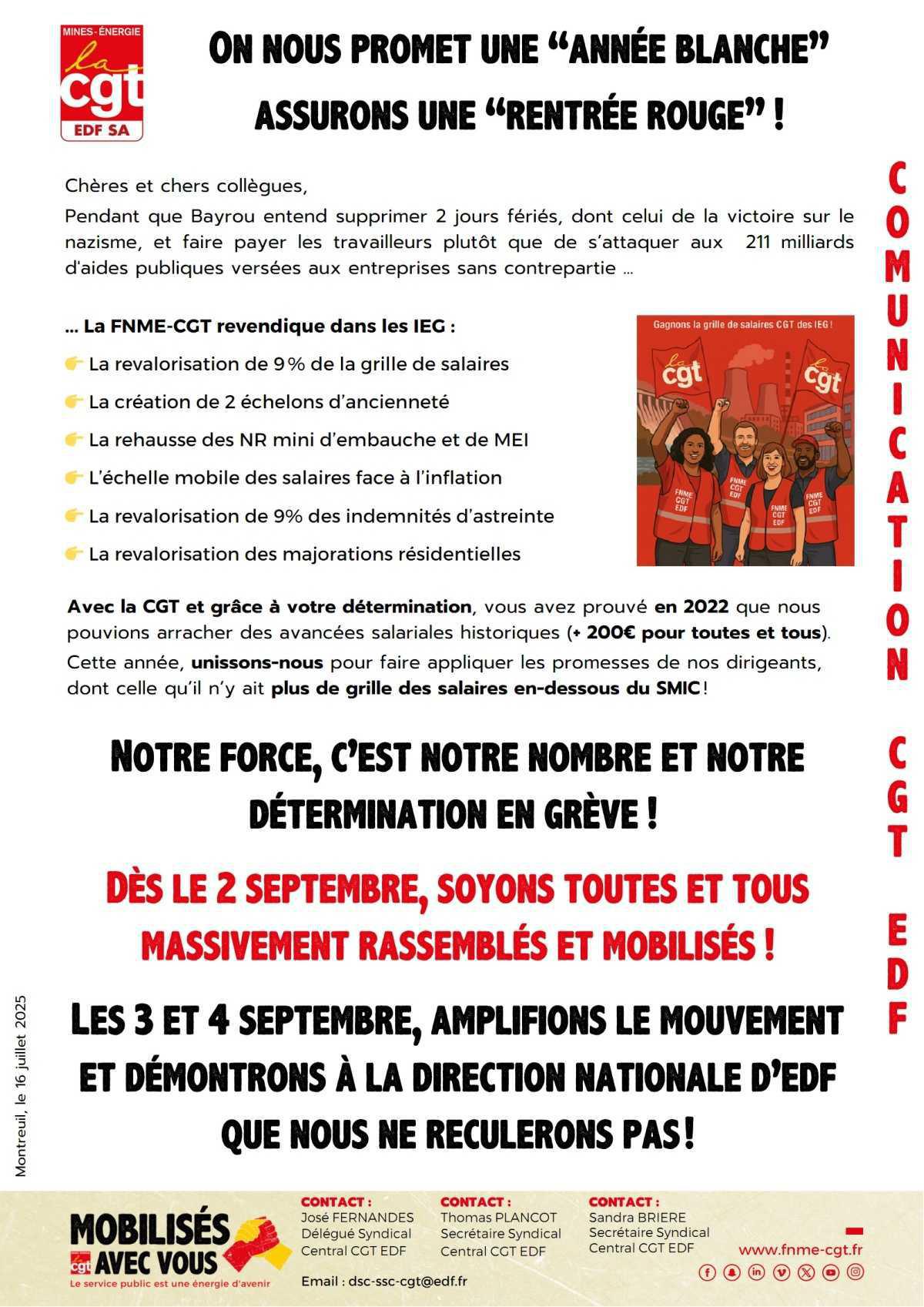 Année Blanche, Rentrée Rouge !