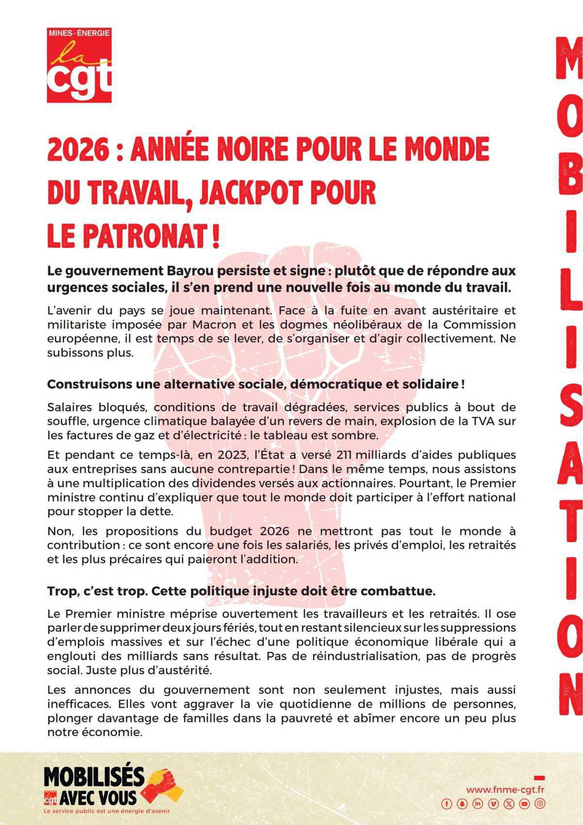 Budget 2026, STOP !