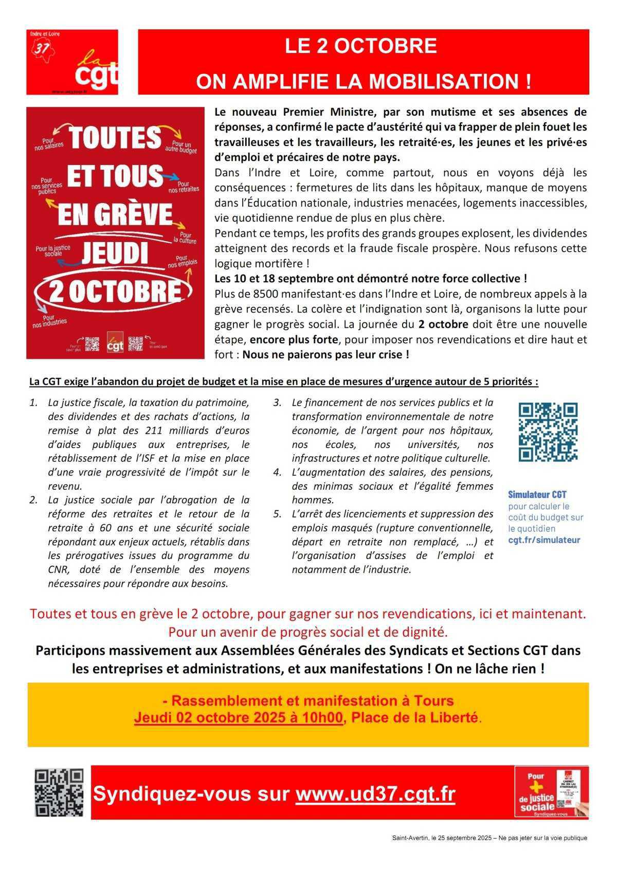 Manifestation du 2 octobre