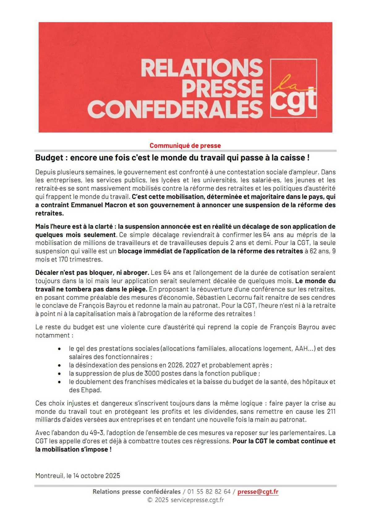 réforme des retraites suspendue?