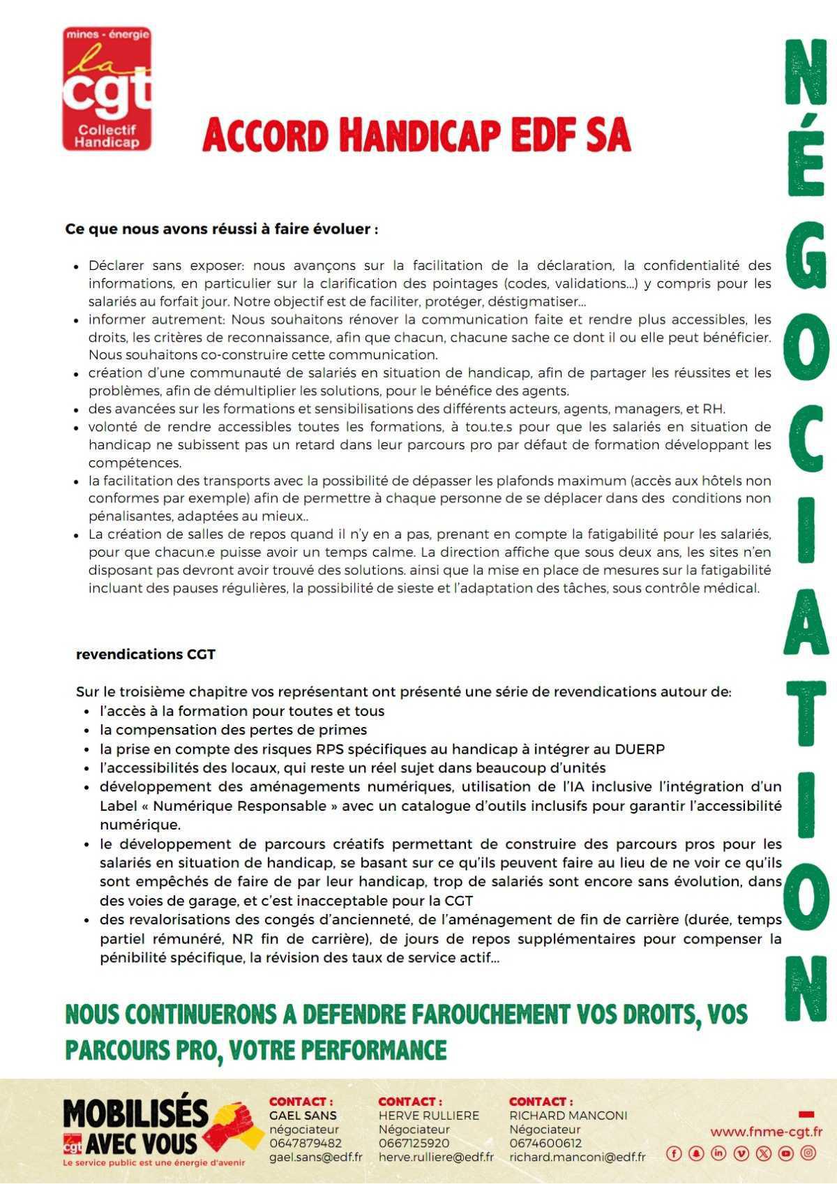 Négociation Accord Handicap n°3