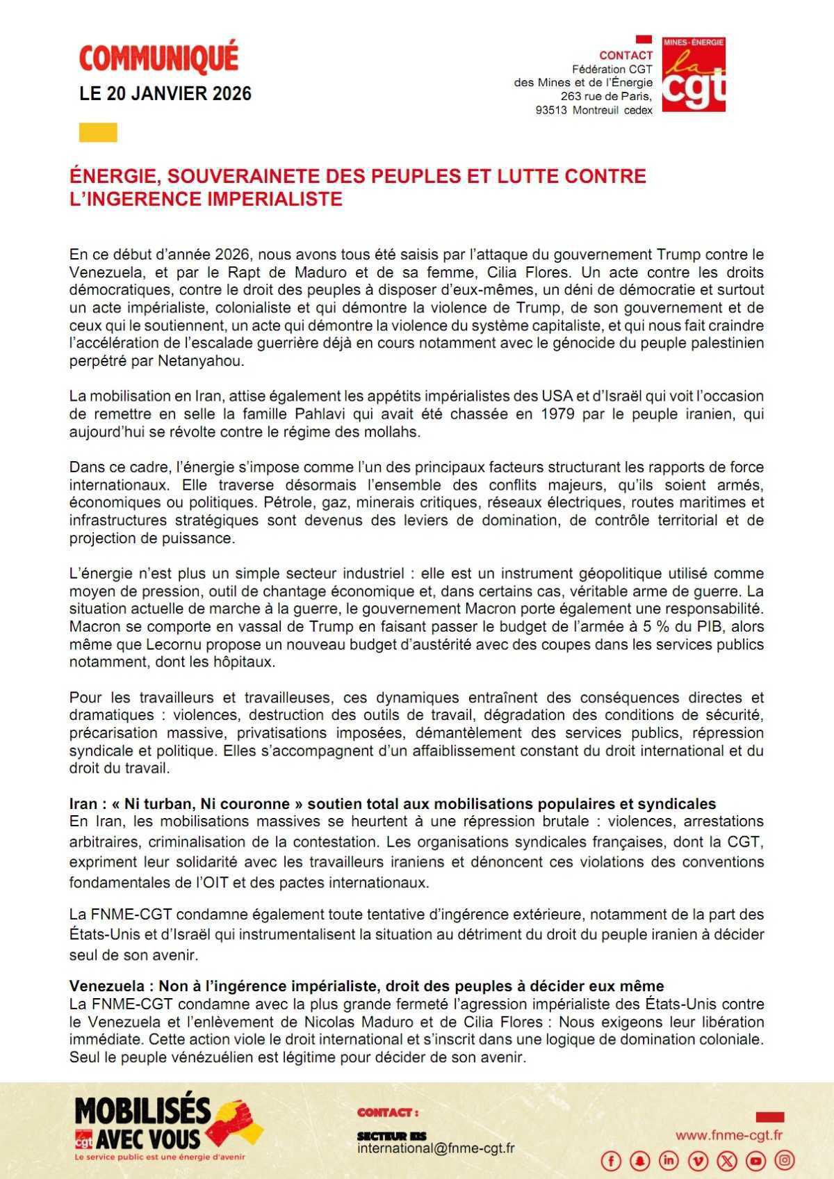 Actualités Internationales