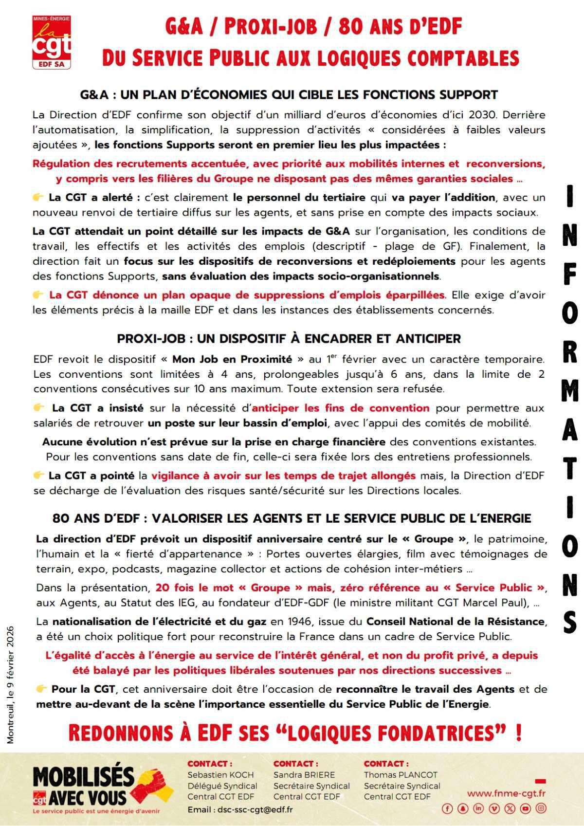 Agent EDF : Bosse + et Rapporte + ! 