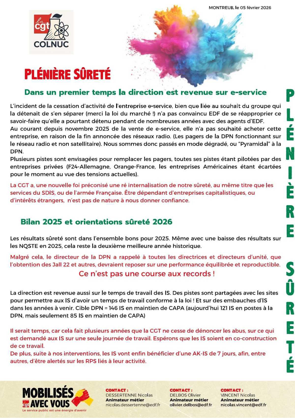 Plénière DPN : thème Sûreté DPN