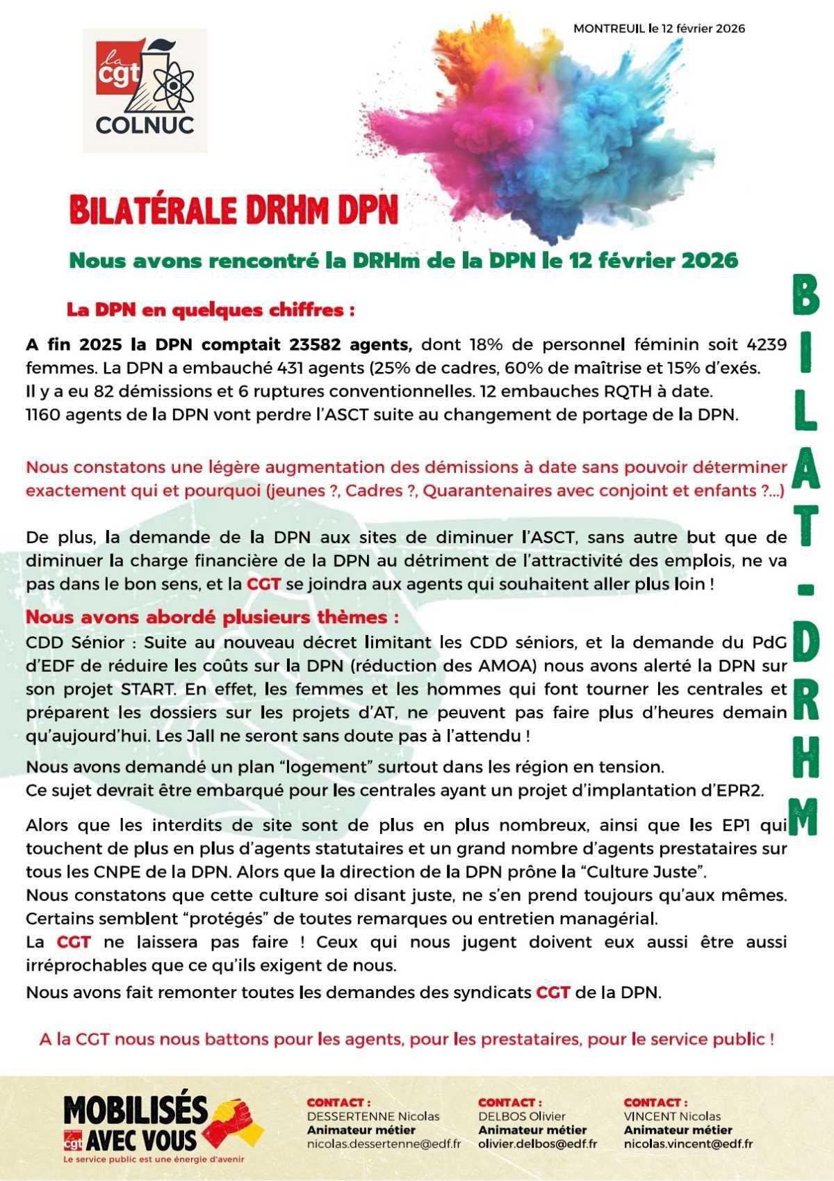 Inquiétude de la Santé des agents...