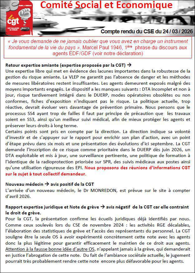 Compte-rendu CSE 24/03/2026
