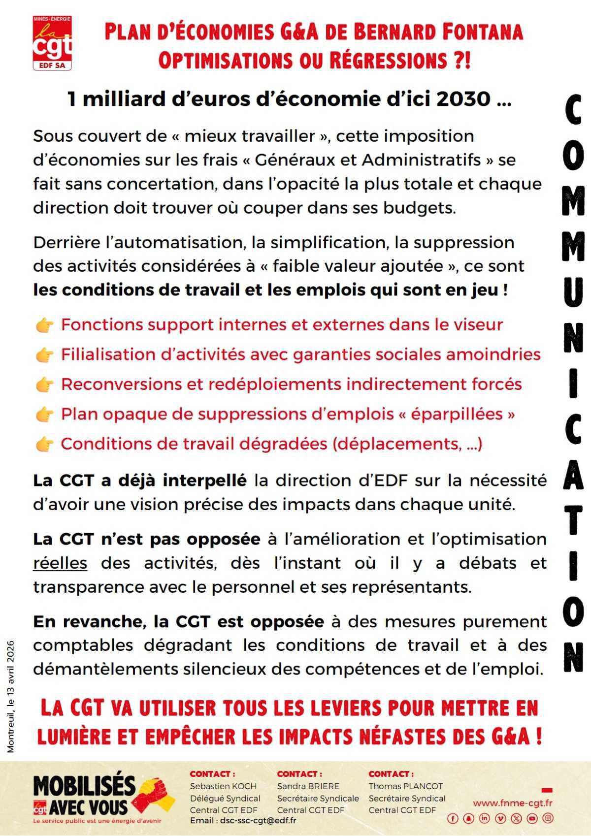 Plan de suppression d'emplois à EDF