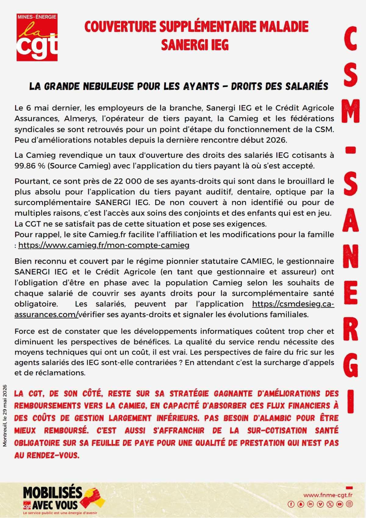 SANERGI vraiment problématique