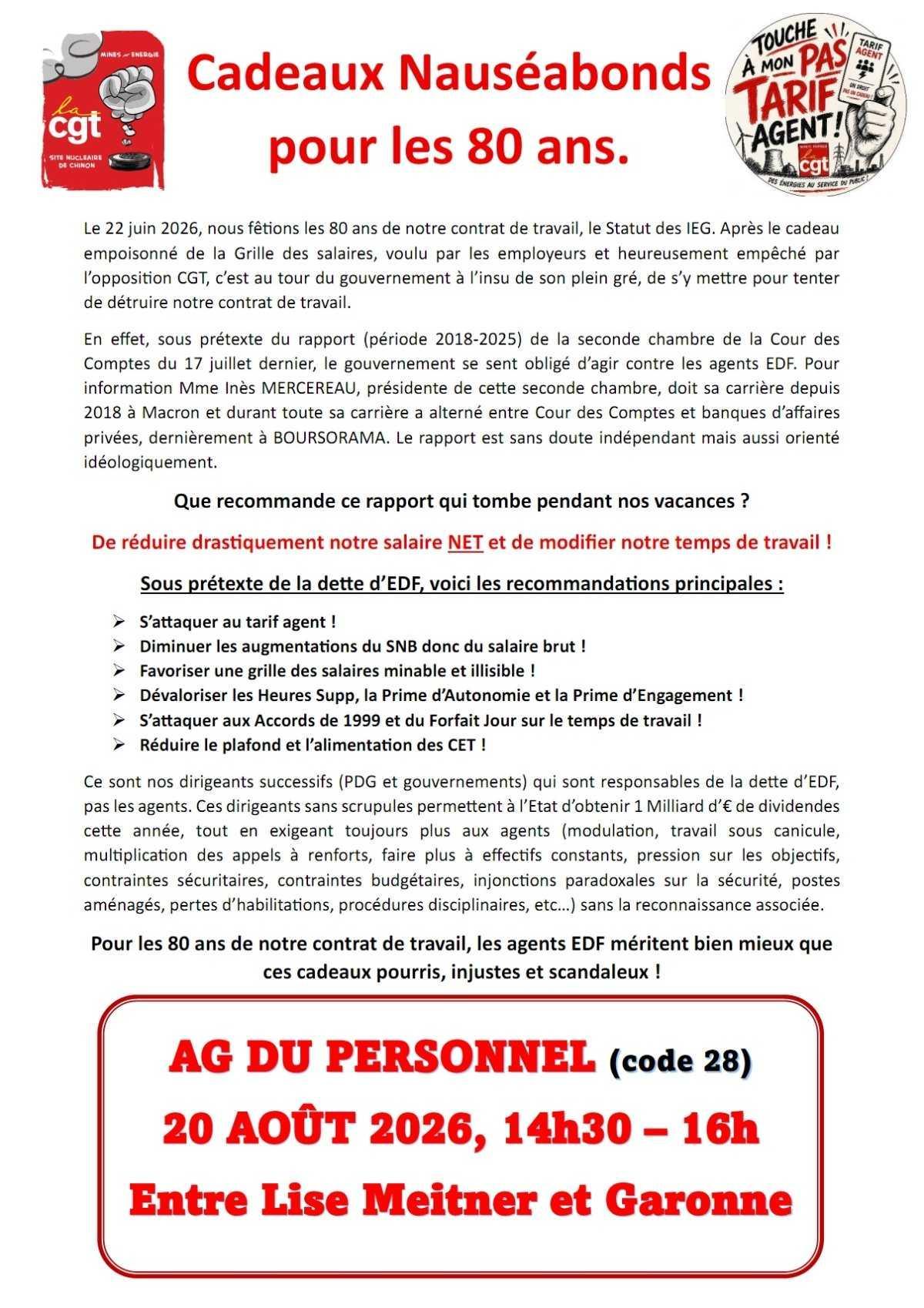 Attaque contre le Statut, organisons la riposte !