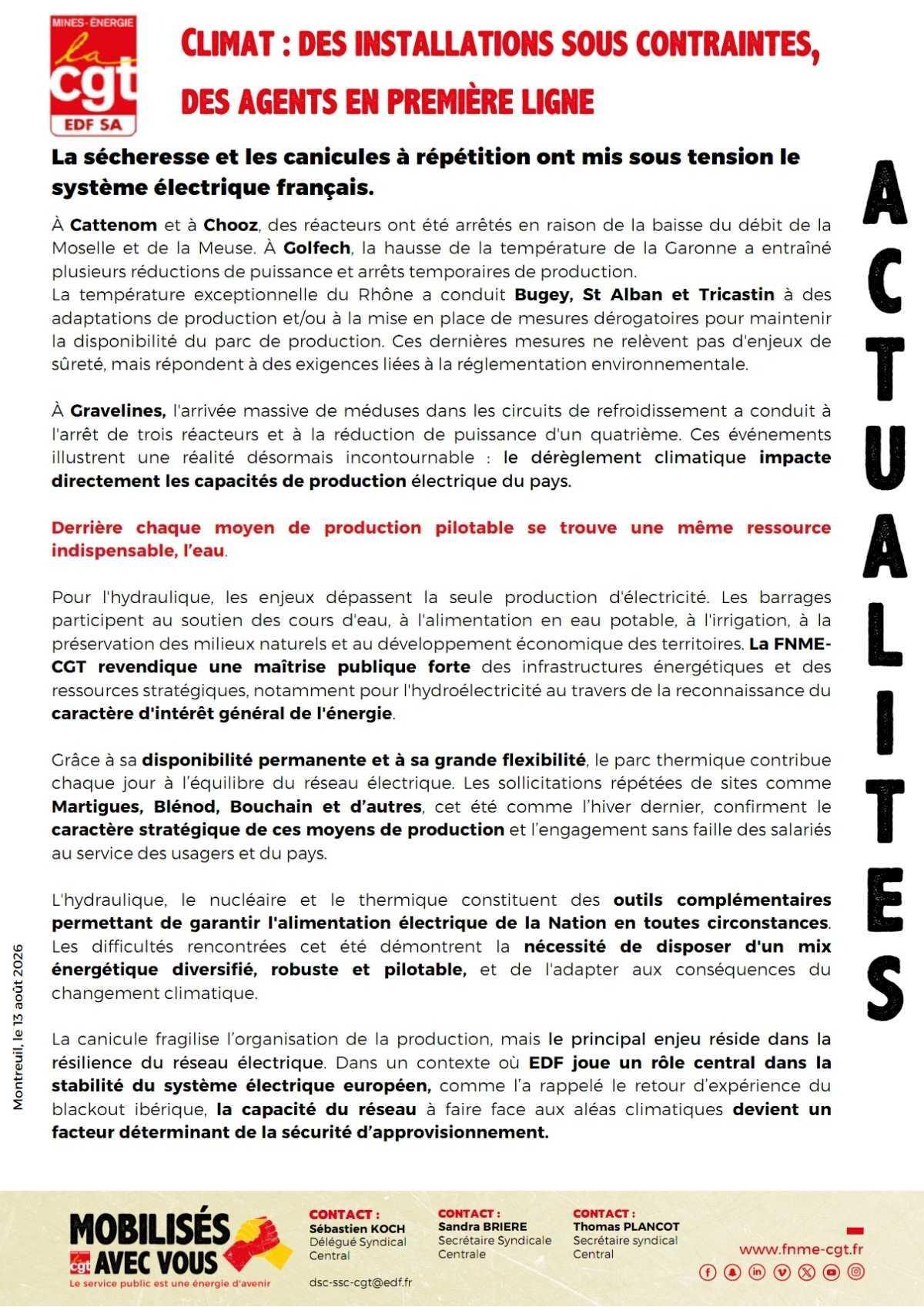Pendant que les Agents Cravachent pour les Usagers, l'Etat les a insultés le 17 juillet !