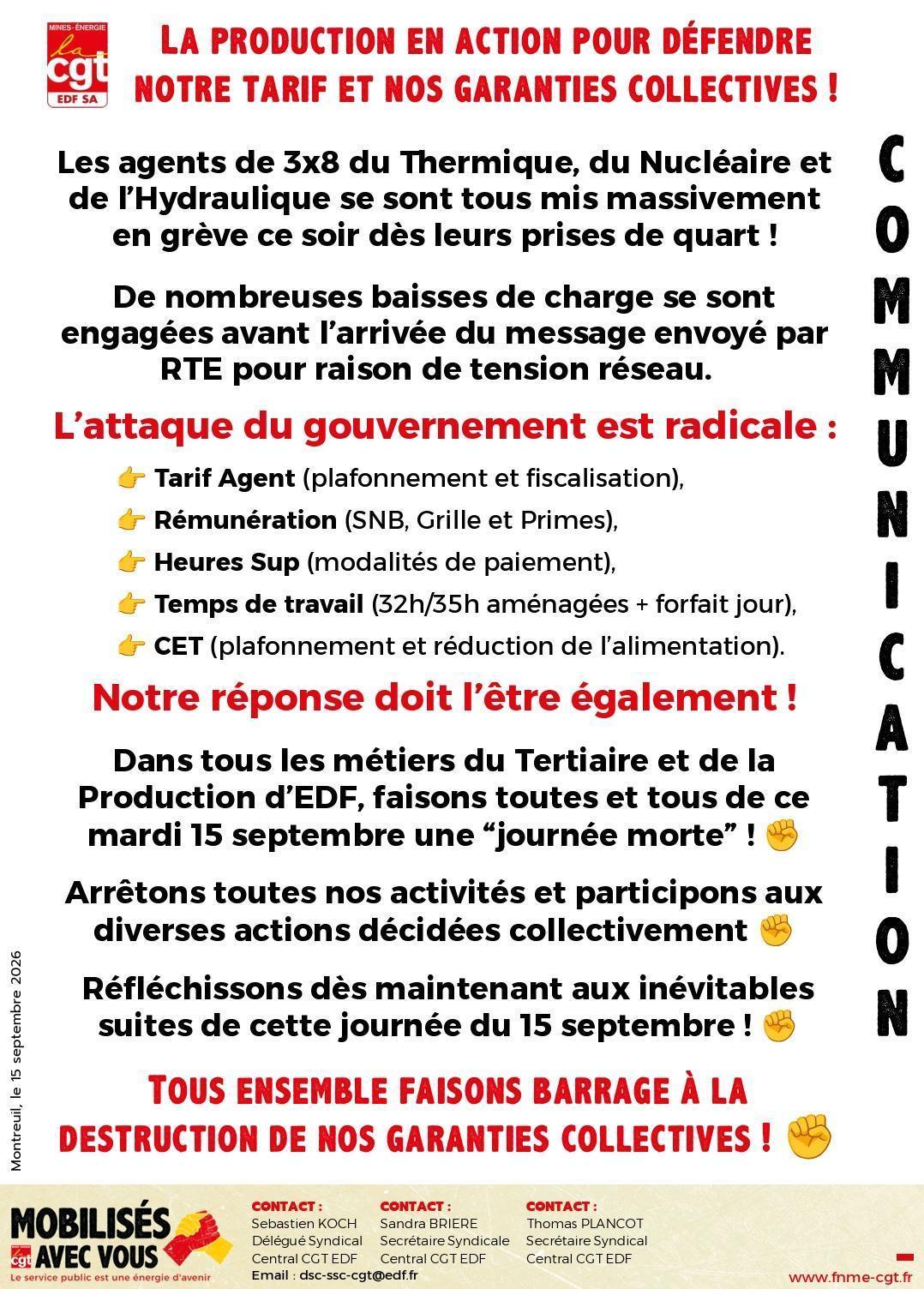 Premières infos depuis cette nuit
