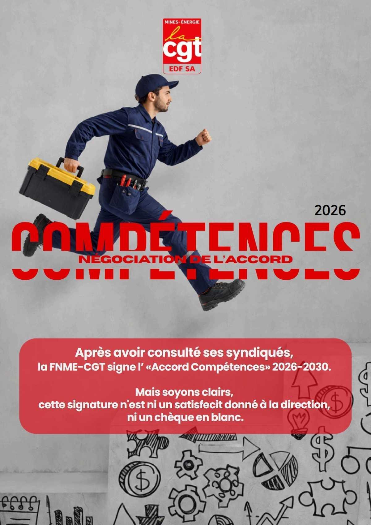 la CGT signe l'Accord Compétence EDF SA