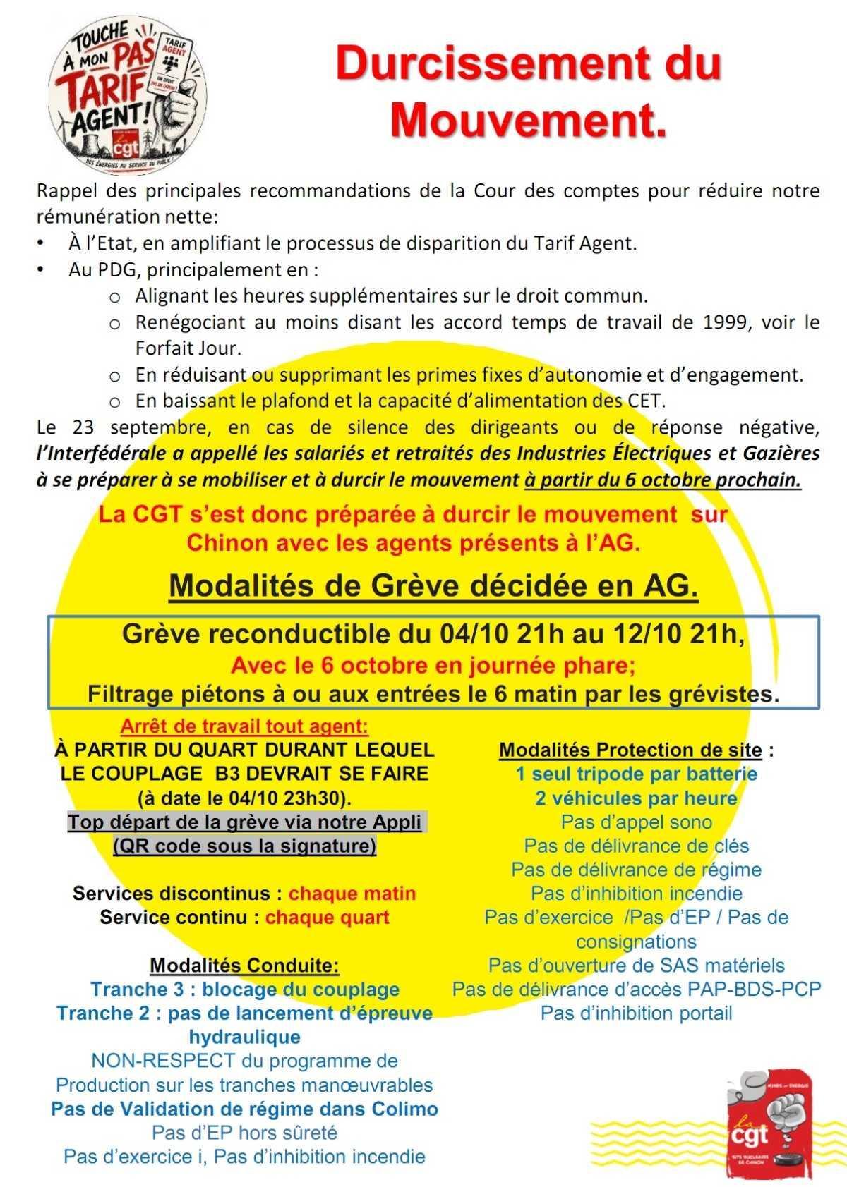 Tarif Agent : Durcissement du Mouvement !
