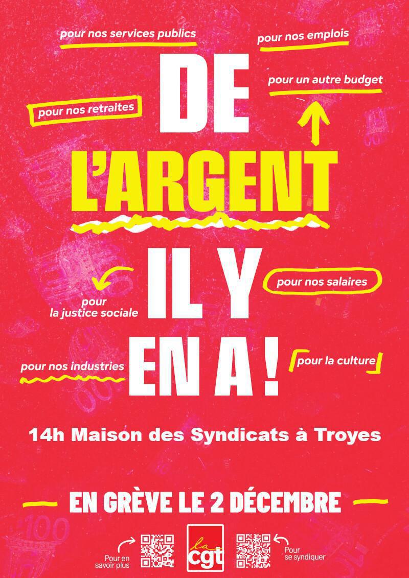Le 2 décembre grève et manifestation contre l'austérité et nos salaires Le 2 décembre grève et manifestation contre l'austérité et nos salaires