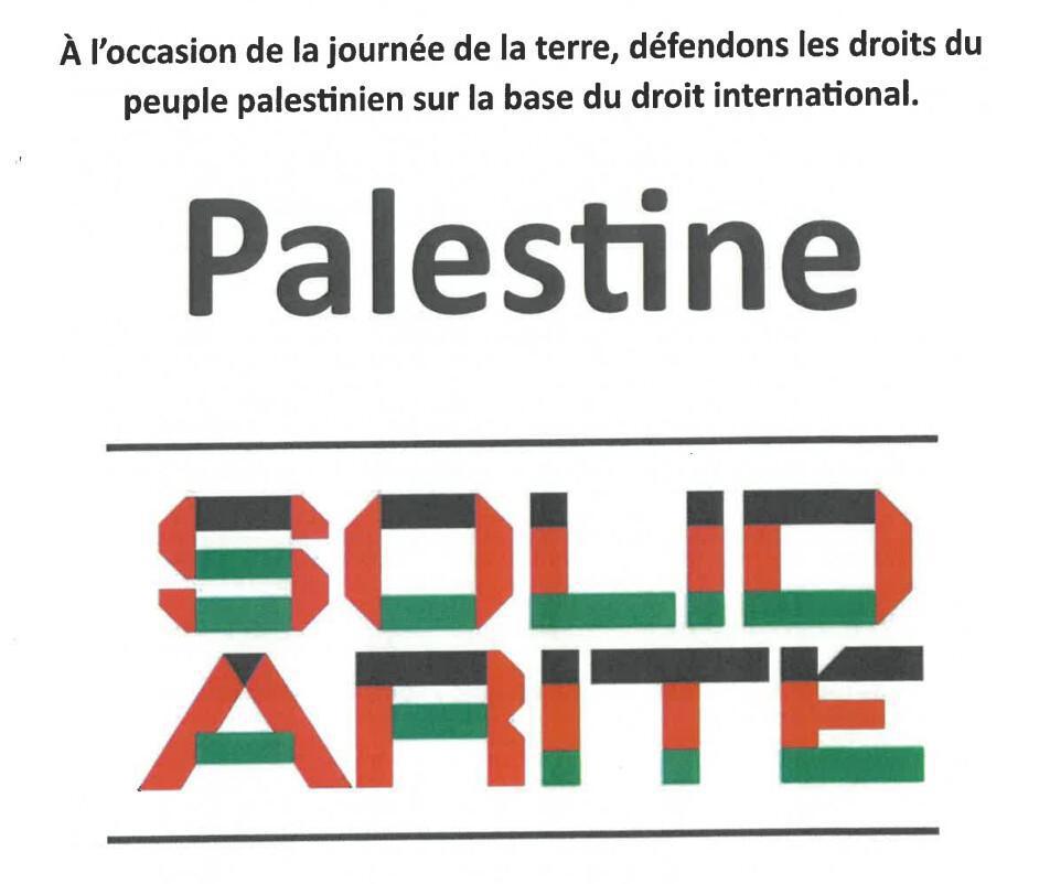 Appel à manifestation le 28 mars en solidarité avec le Peuple Palestinien