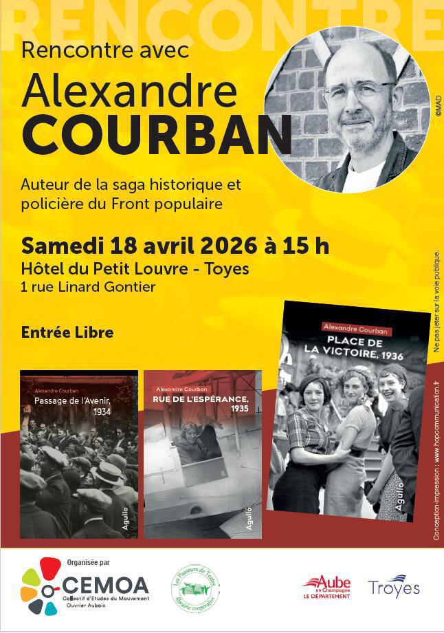 18 avril à 15h au Petit Louvre à Troyes : Alexandre COURBAN