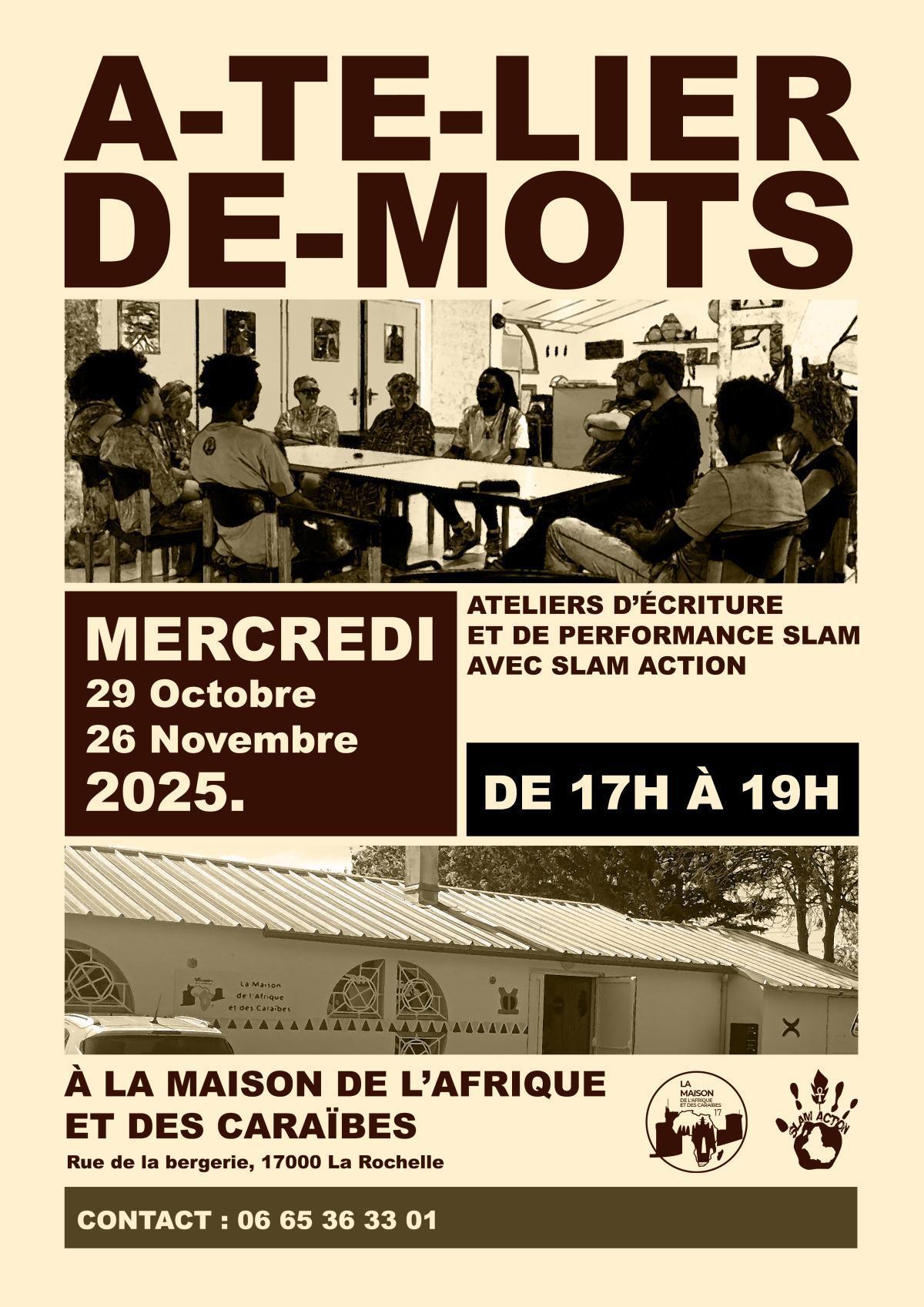 Atelier de mots – Slam & écriture à La Rochelle