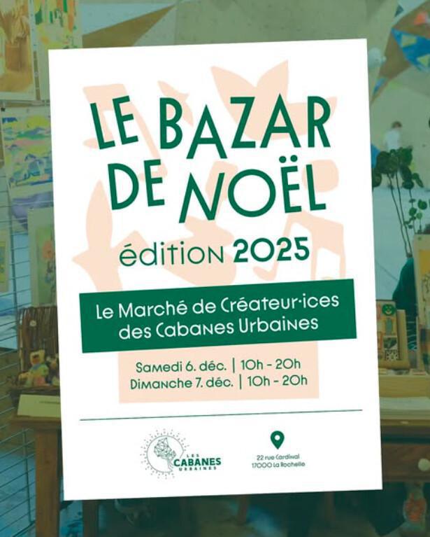 Bazar de Noël 2025 aux Cabanes Urbaines Bazar de Noël 2025 aux Cabanes Urbaines
