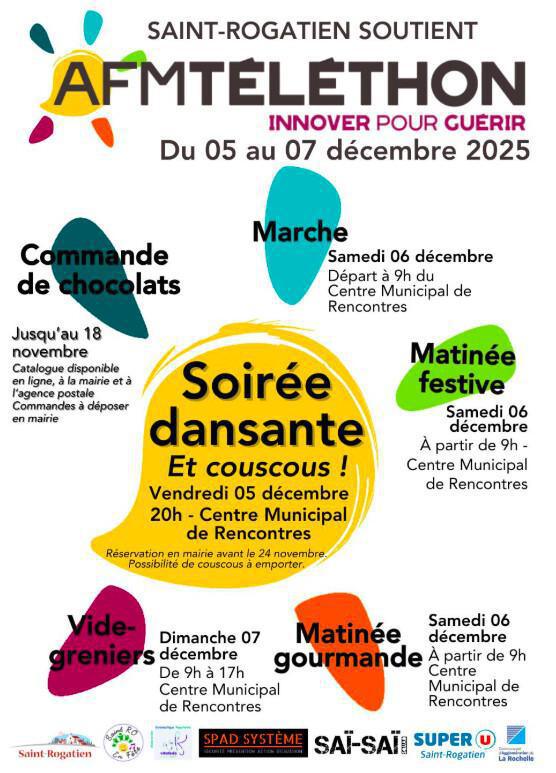 Matinée festive et gourmande – Téléthon Saint-Rogatien