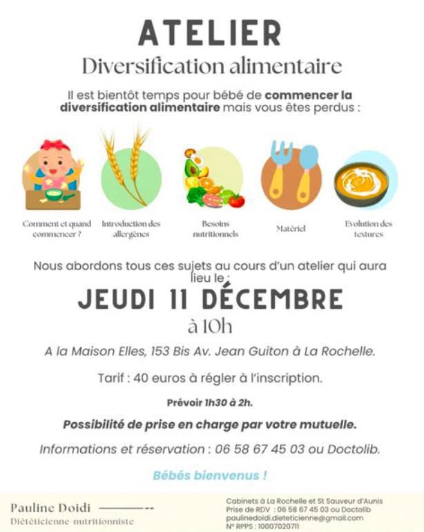 Atelier diversification alimentaire