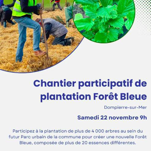Chantier participatif à Dompierre-sur-Mer : une matinée de plantation ce samedi 22 novembre Chantier participatif à Dompierre-sur-Mer : une matinée de plantation ce samedi 22 novembre