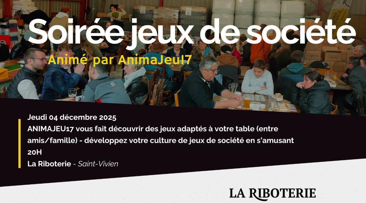 Soirée Jeux de Société à La Riboterie