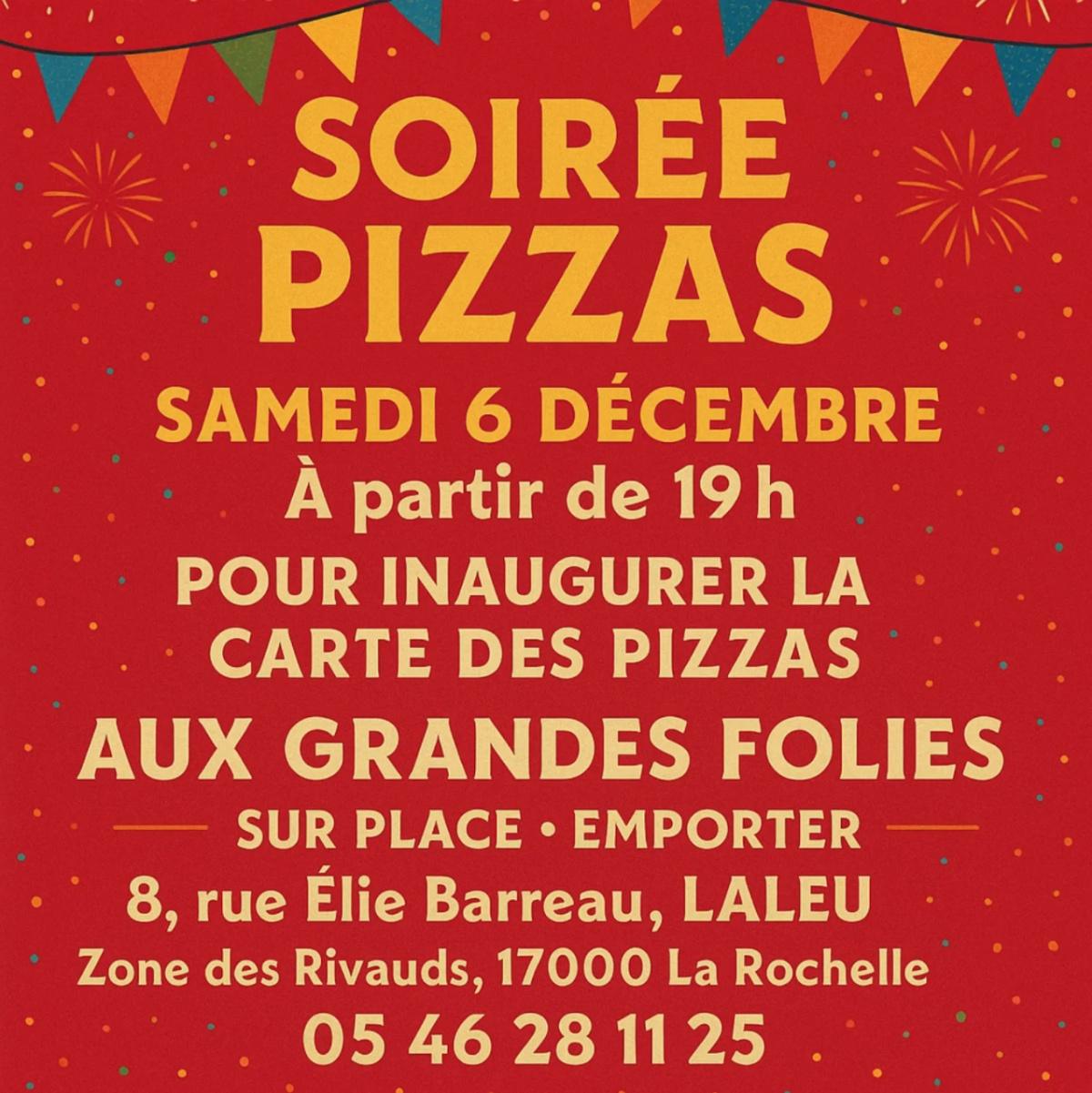 Soirée pizzas aux Grandes Folies