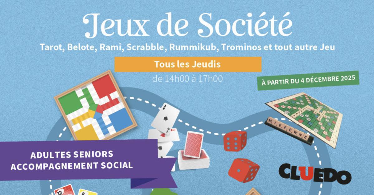 Atelier Jeux de Société au Centre Social Vent des Îles Atelier Jeux de Société au Centre Social Vent des Îles