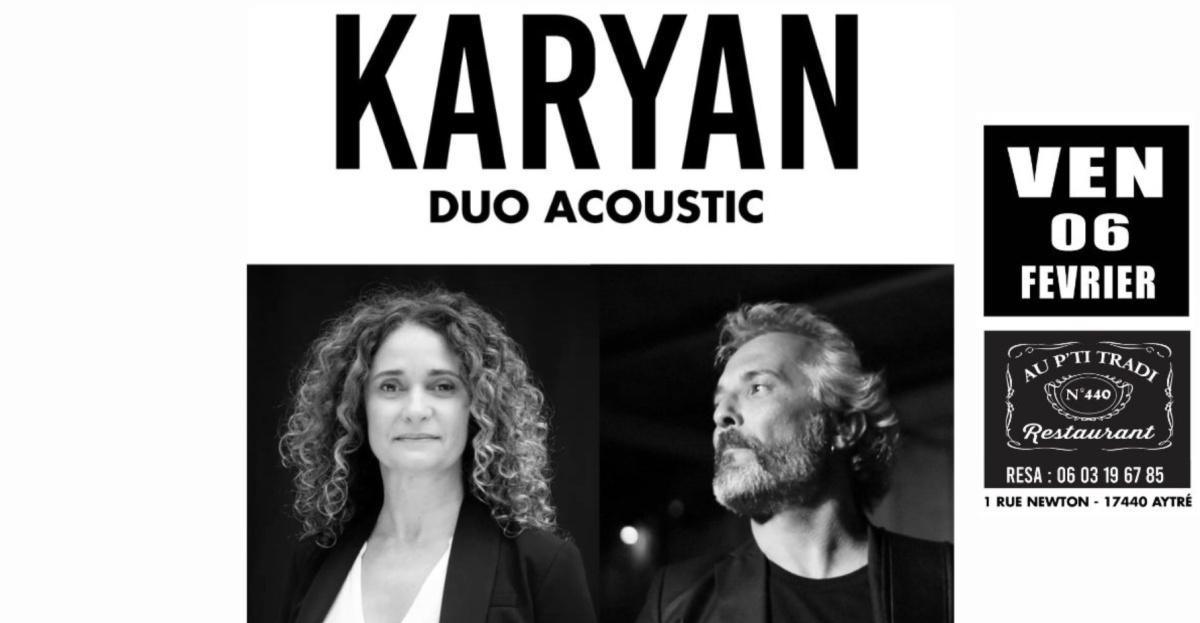 Concert de Karyan (duo acoustic) au restaurant Au P'ti Tradi